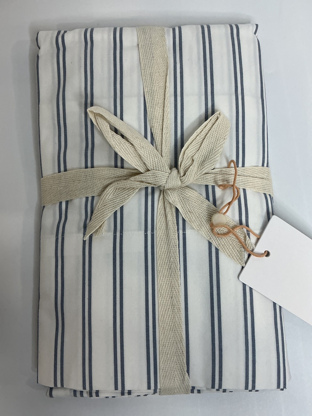 Organic Crisp Percale Double Stripe Pillowcase Set